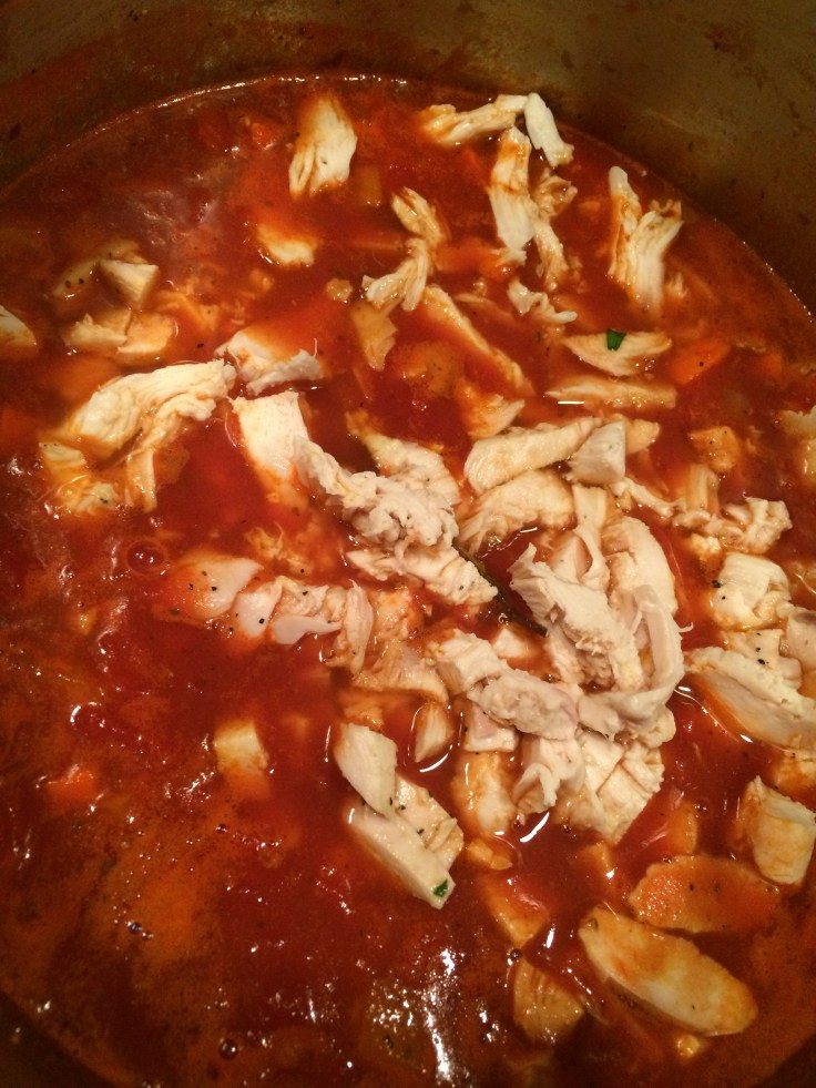 even one breast would be adequate here... make some chicken salad with the other one!